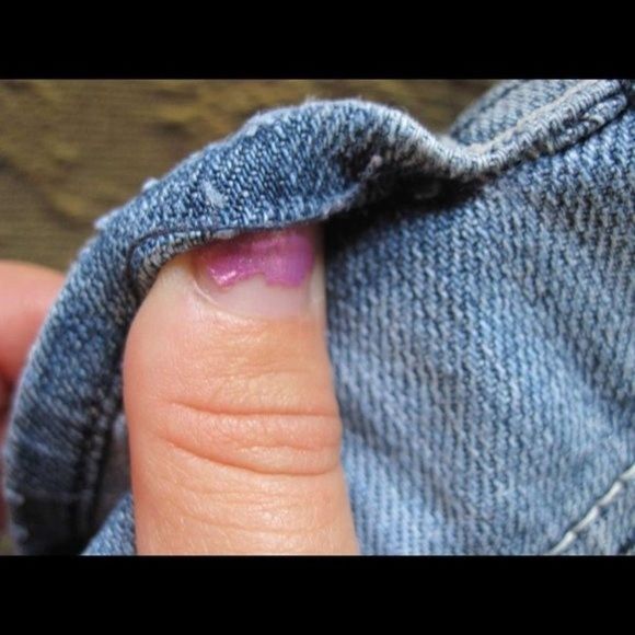 Hemmed 3R Refuge Blue Jean Pants Preowned Hole Some Flaws IS: 28.5 OS:37.5 W: 27 - Picture 5 of 16